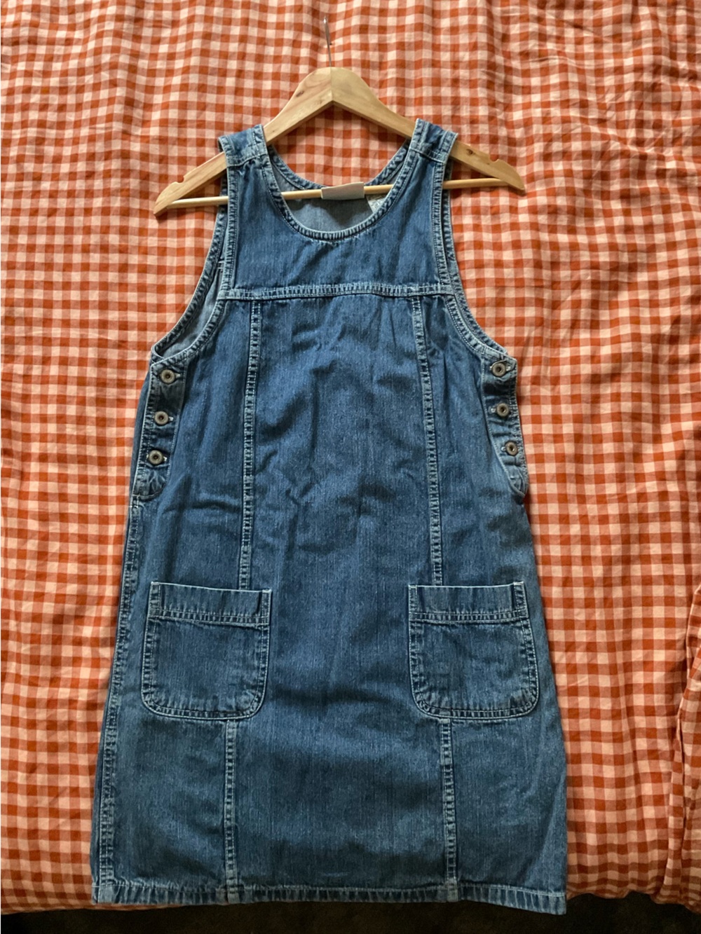 Faded Glory Denim Overall Dress